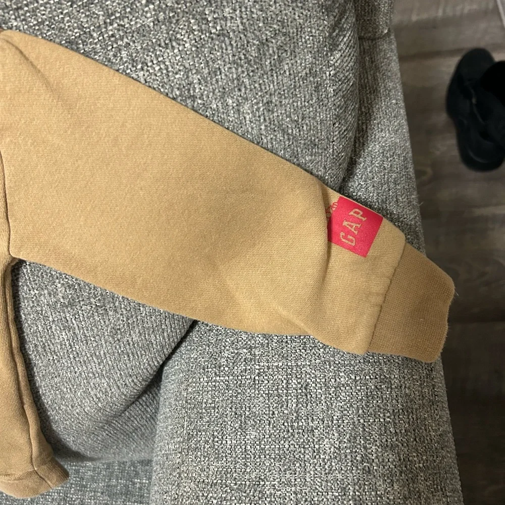 Tan Elmo Hoodie with Red Embroidery - Picture 2 of 3